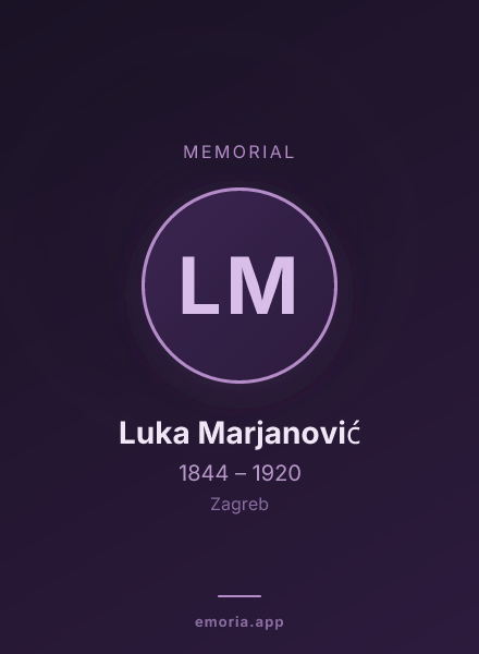 Memorial portrait of Luka Marjanović