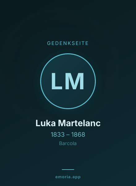 Gedenkportrait von Luka Martelanc