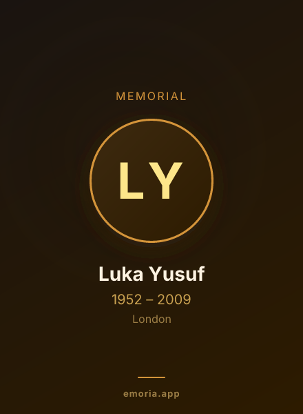Memorial portrait of Luka Yusuf