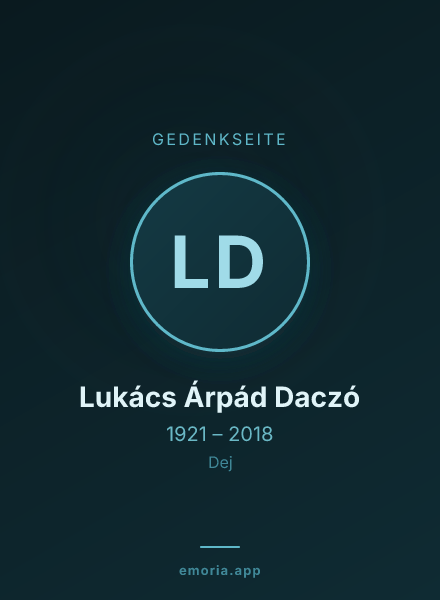Gedenkportrait von Lukács Árpád Daczó