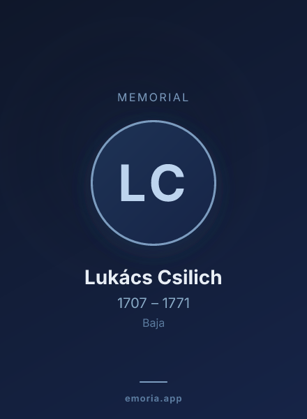 Memorial portrait of Lukács Csilich