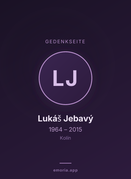 Gedenkportrait von Lukáš Jebavý