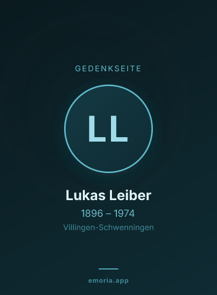 Gedenkportrait von Lukas Leiber