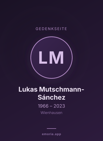 Gedenkportrait von Lukas Mutschmann-Sánchez