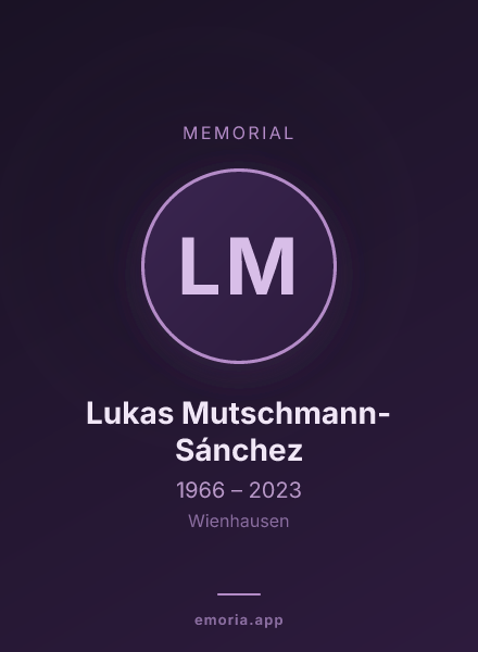 Memorial portrait of Lukas Mutschmann-Sánchez