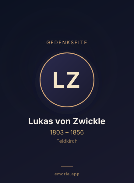 Gedenkportrait von Lukas von Zwickle