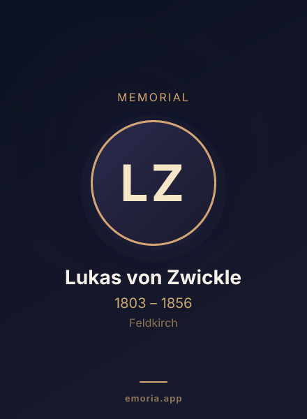 Memorial portrait of Lukas von Zwickle