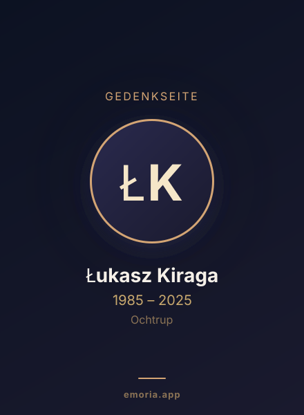Gedenkportrait von Łukasz Kiraga