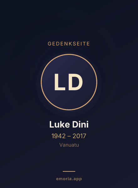 Gedenkportrait von Luke Dini