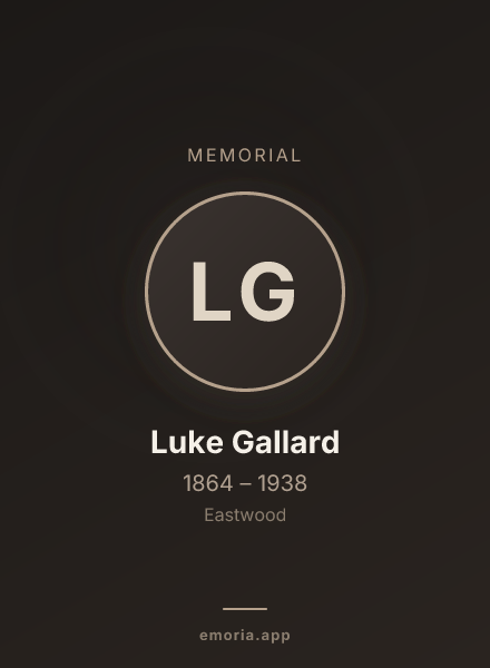 Memorial portrait of Luke Gallard