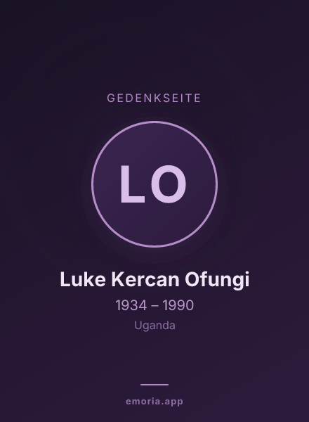 Gedenkportrait von Luke Kercan Ofungi