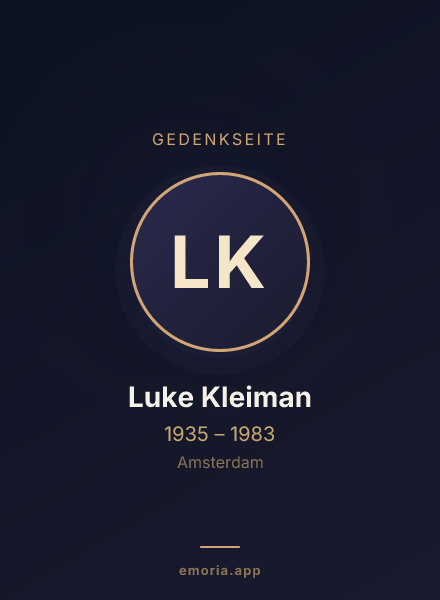 Gedenkportrait von Luke Kleiman