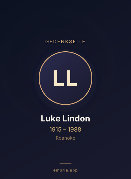 Gedenkportrait von Luke Lindon