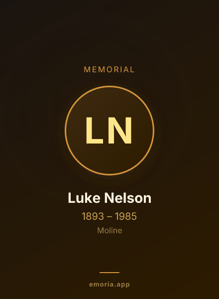 Memorial portrait of Luke Nelson