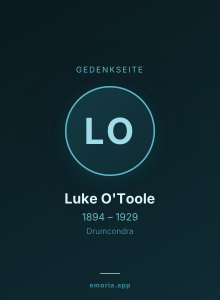 Gedenkportrait von Luke O'Toole