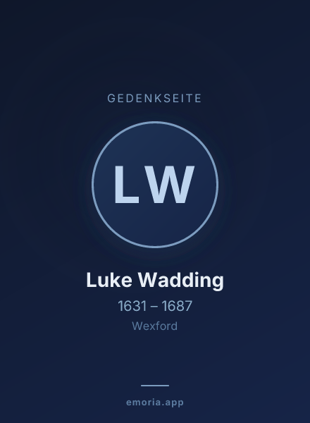 Gedenkportrait von Luke Wadding