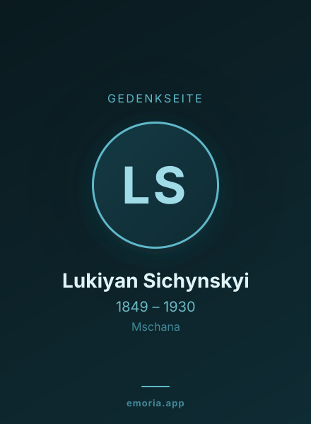 Gedenkportrait von Lukiyan Sichynskyi