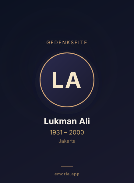 Gedenkportrait von Lukman Ali