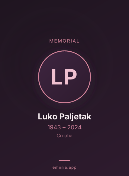 Memorial portrait of Luko Paljetak