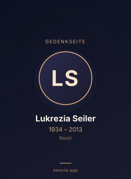 Gedenkportrait von Lukrezia Seiler