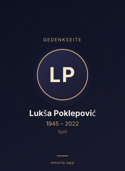 Gedenkportrait von Lukša Poklepović
