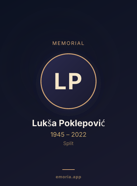 Memorial portrait of Lukša Poklepović