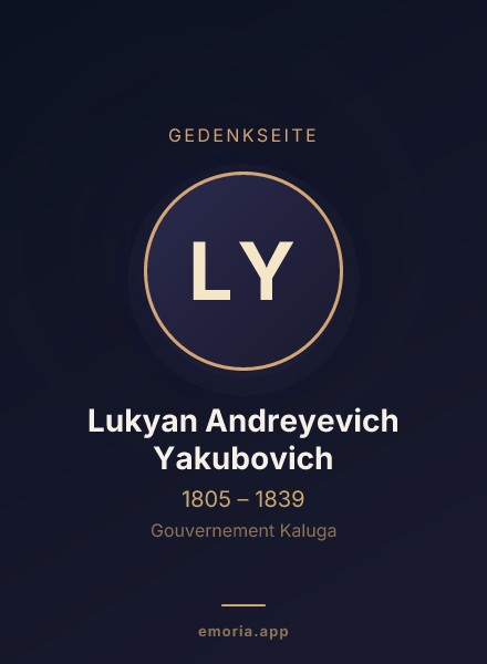 Gedenkportrait von Lukyan Andreyevich Yakubovich