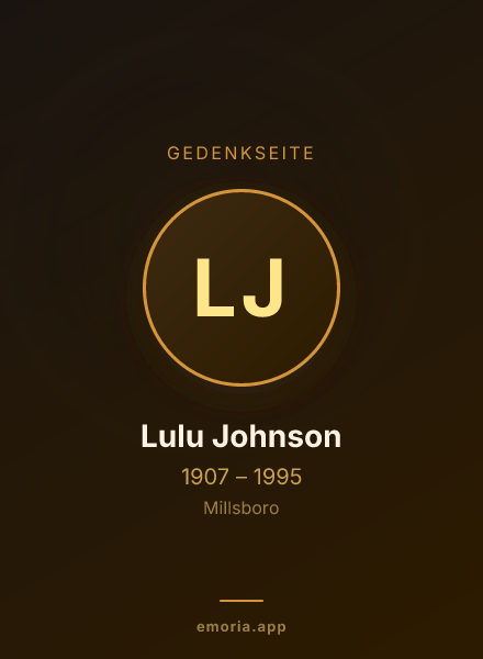 Gedenkportrait von Lulu Johnson