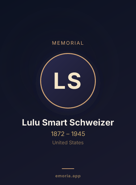 Memorial portrait of Lulu Smart Schweizer