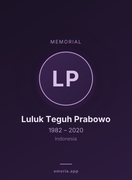 Memorial portrait of Luluk Teguh Prabowo