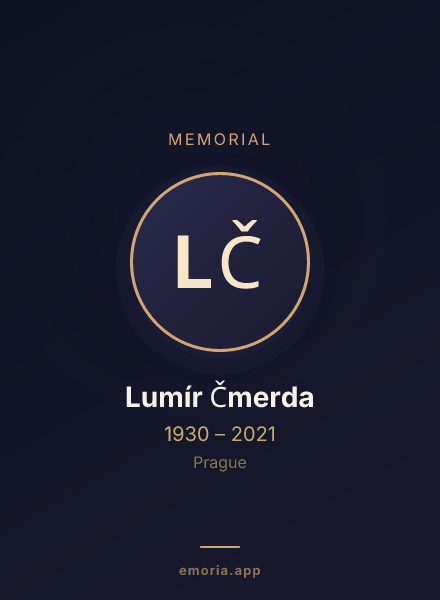 Memorial portrait of Lumír Čmerda