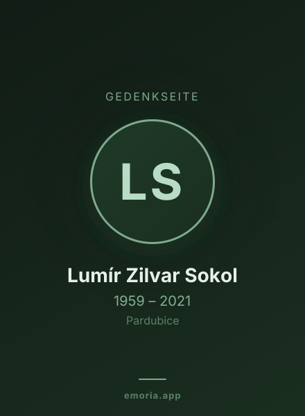 Gedenkportrait von Lumír Zilvar Sokol