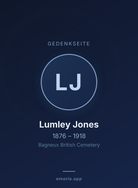Gedenkportrait von Lumley Jones