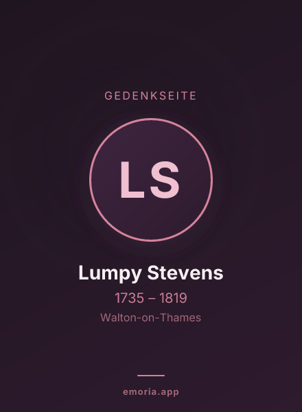 Gedenkportrait von Lumpy Stevens