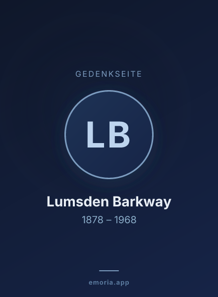 Gedenkportrait von Lumsden Barkway