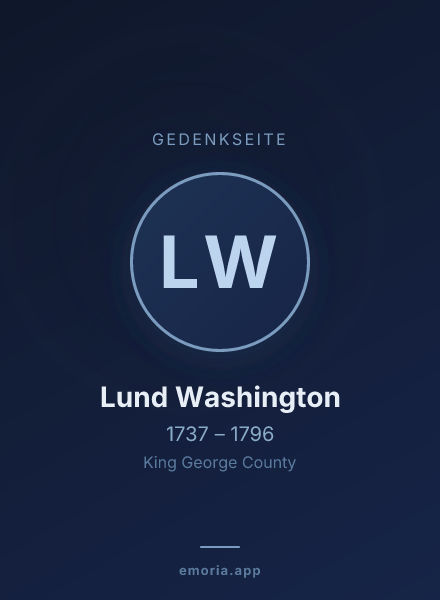Gedenkportrait von Lund Washington