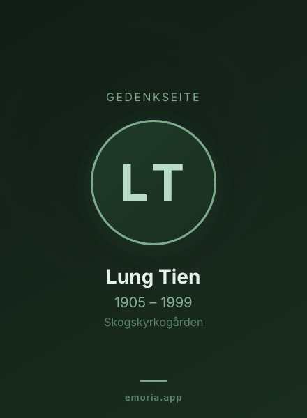 Gedenkportrait von Lung Tien