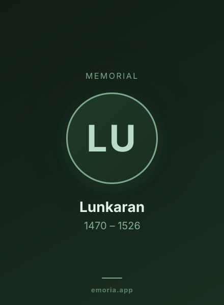 Memorial portrait of Lunkaran