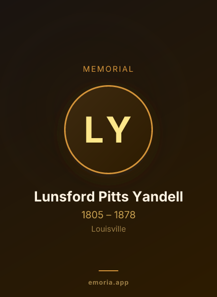 Memorial portrait of Lunsford Pitts Yandell