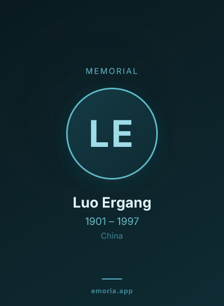 Memorial portrait of Luo Ergang