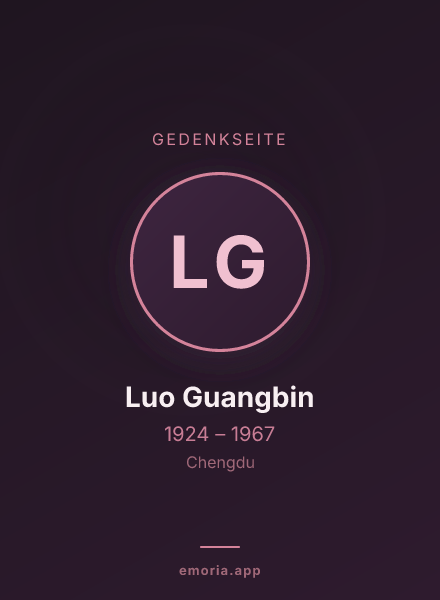 Gedenkportrait von Luo Guangbin