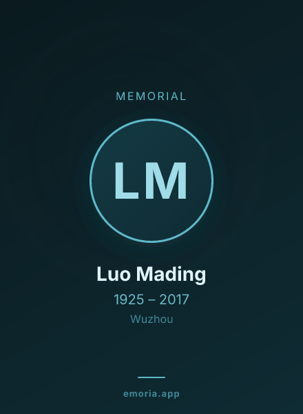 Memorial portrait of Luo Mading