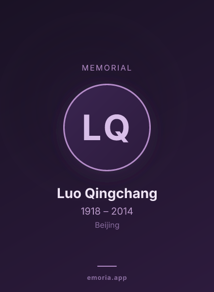 Memorial portrait of Luo Qingchang