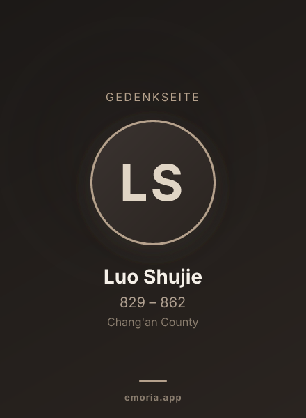 Gedenkportrait von Luo Shujie
