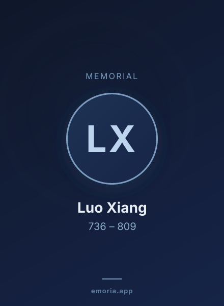 Memorial portrait of Luo Xiang