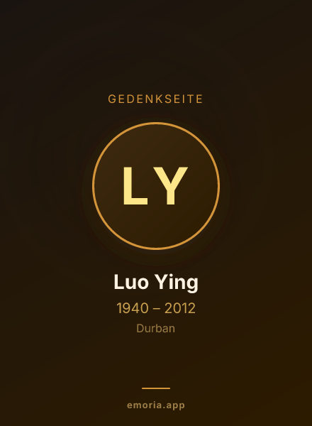 Gedenkportrait von Luo Ying
