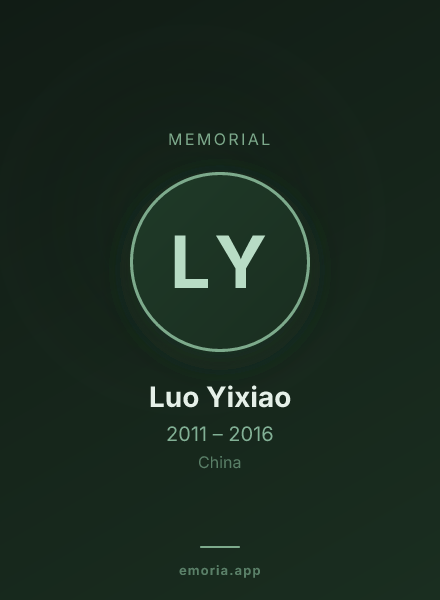 Memorial portrait of Luo Yixiao