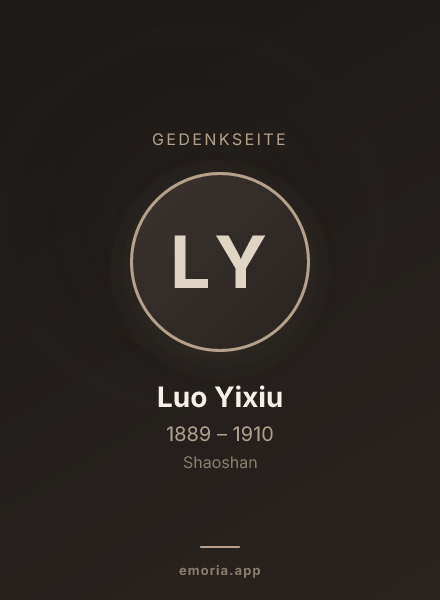 Gedenkportrait von Luo Yixiu