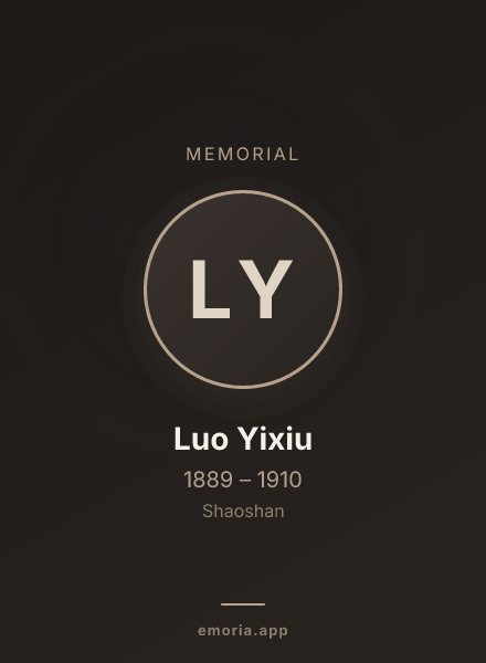 Memorial portrait of Luo Yixiu