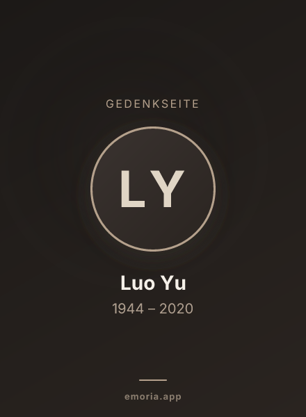 Gedenkportrait von Luo Yu